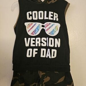 Cooler Version of Dad Kids Sleeveless Top - Black
